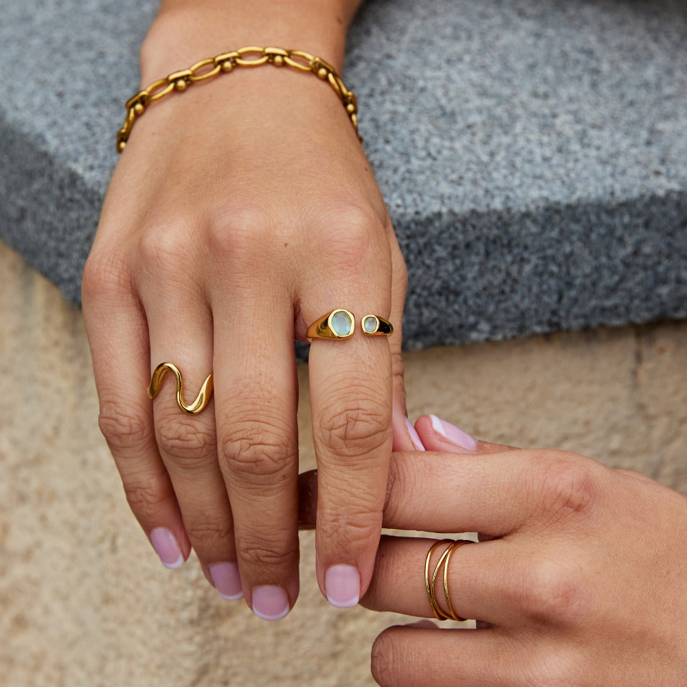 Vintage Aquamarine Wrap Ring - Beautiful Earth Boutique