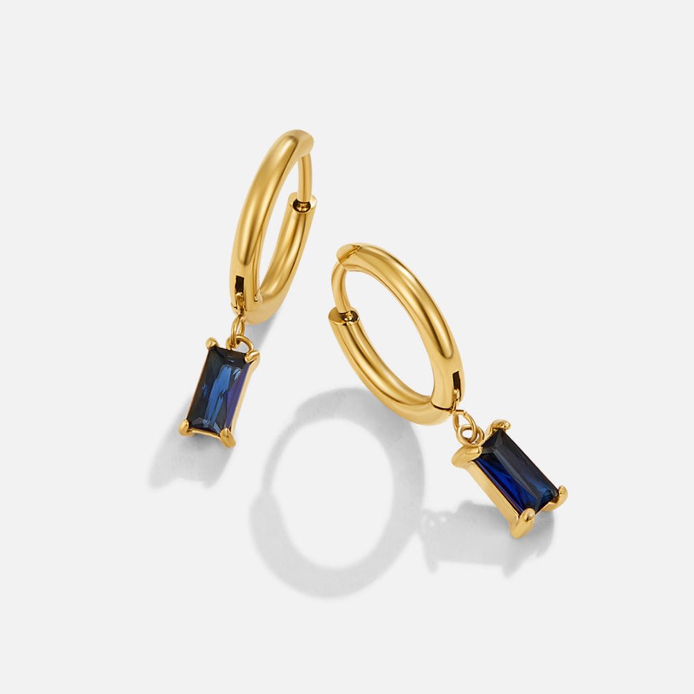 Avery Blue Crystal Drop Earrings - Beautiful Earth Boutique