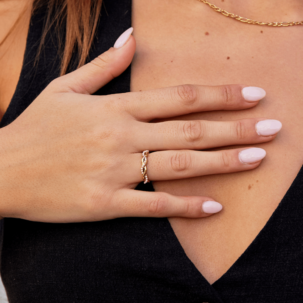 Bella Twist Pearl Ring - Beautiful Earth Boutique