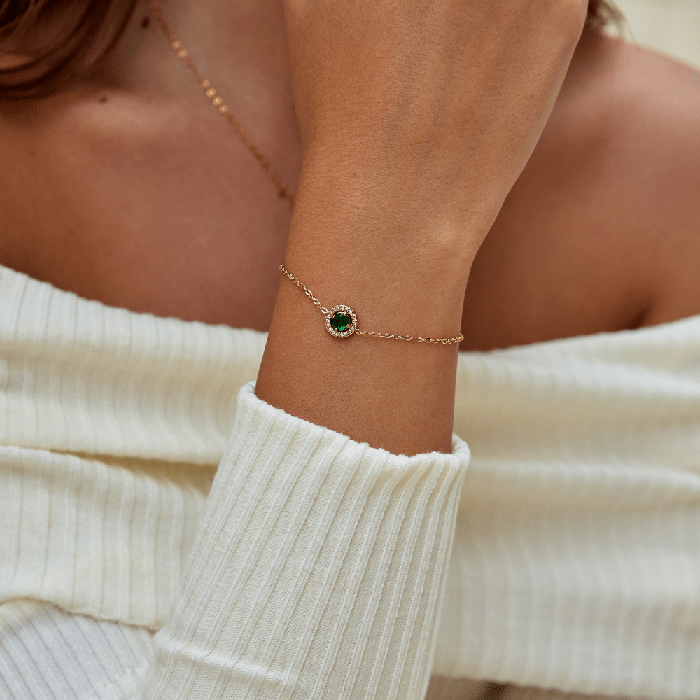 Green Emerald Crystal Bracelet - Beautiful Earth Boutique