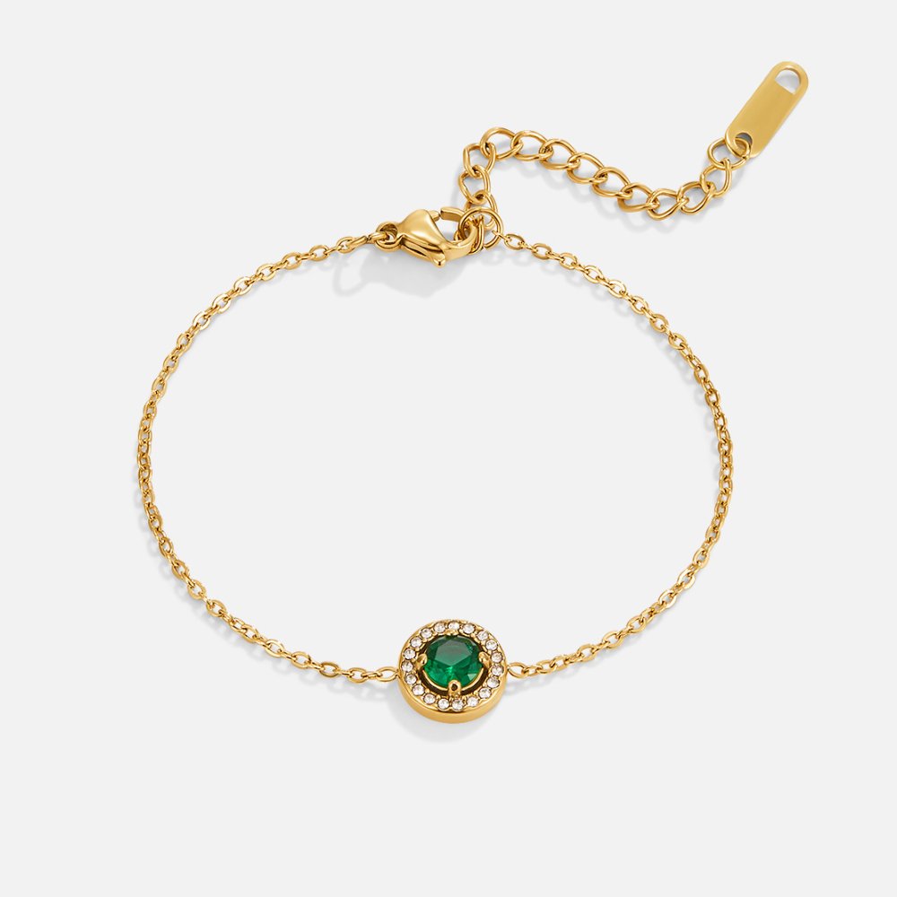 Green Emerald Crystal Bracelet - Beautiful Earth Boutique