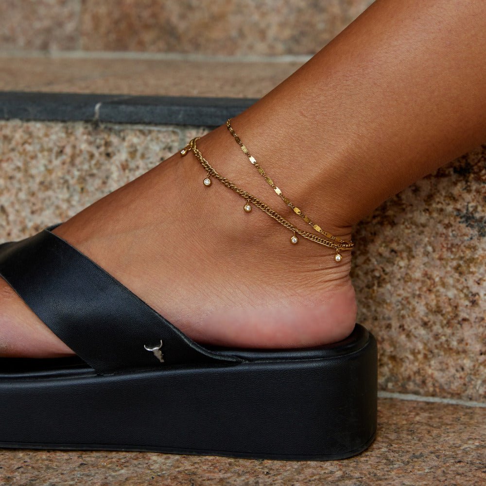 Layered Sabina Gold Anklet - Beautiful Earth Boutique