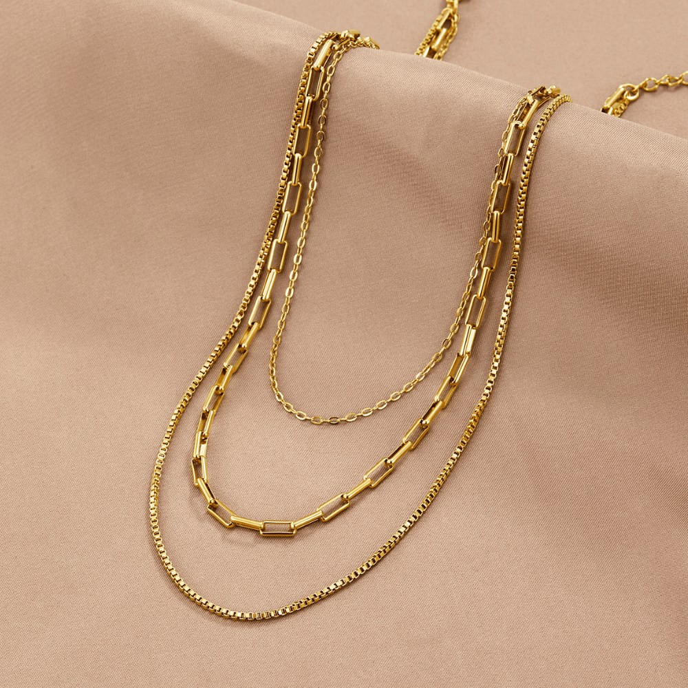 Miela Layered Chain Necklace - Beautiful Earth Boutique
