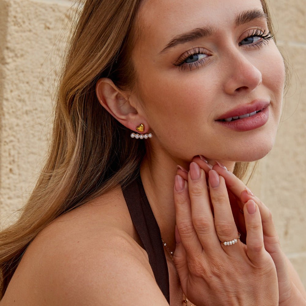 Pearl & Heart Romance Earrings - Beautiful Earth Boutique