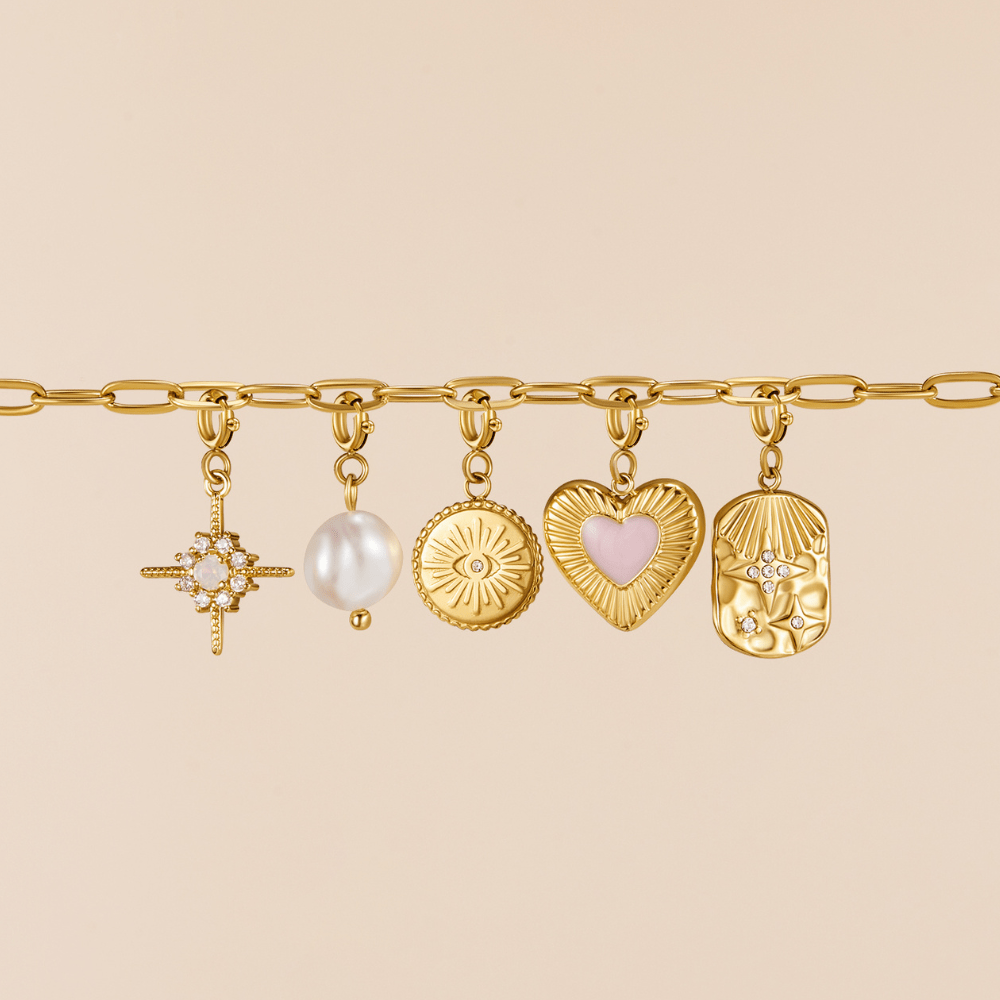 'The Truth' Gold Eye Coin Charm - Beautiful Earth Boutique