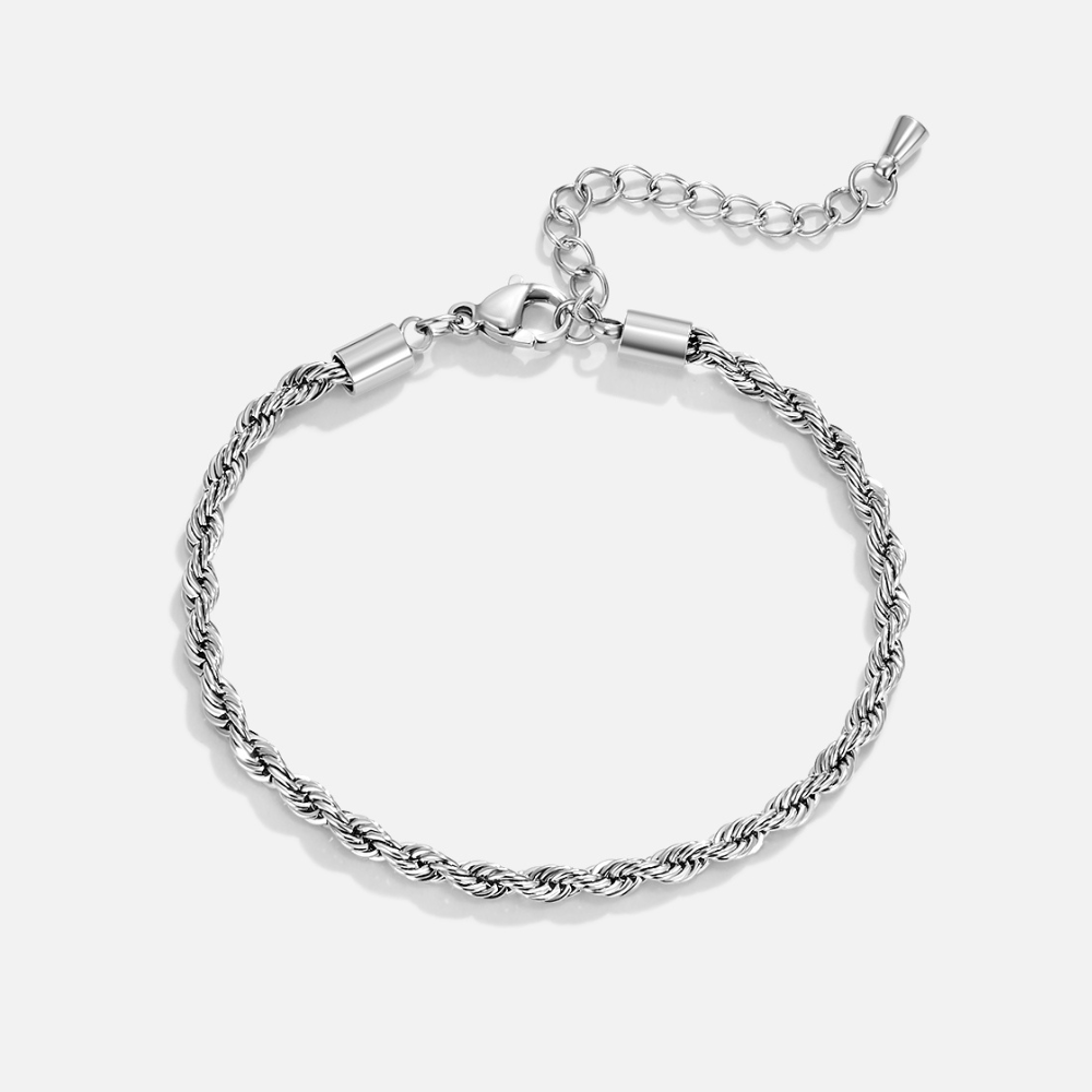 Twisted Chain Silver Bracelet - Beautiful Earth Boutique
