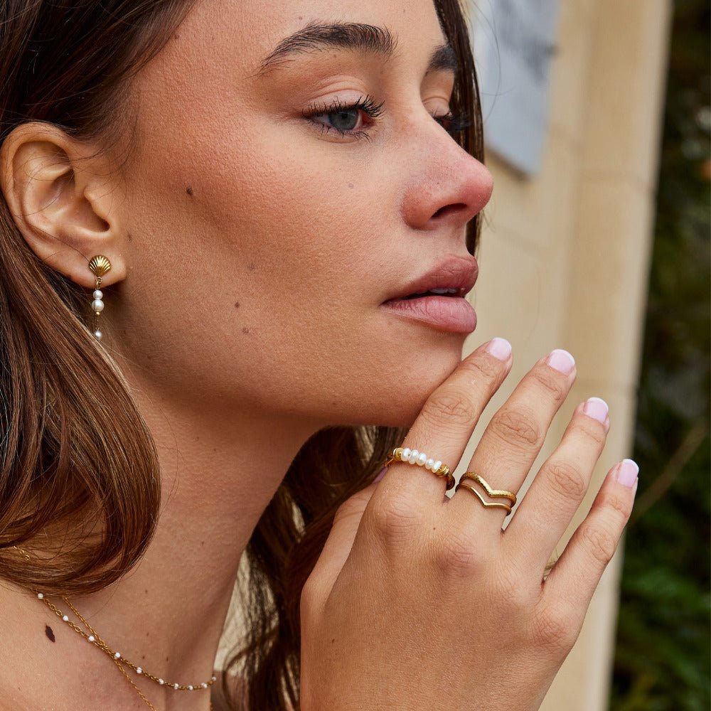 Twisted Classic Freshwater Pearl Ring - Beautiful Earth Boutique