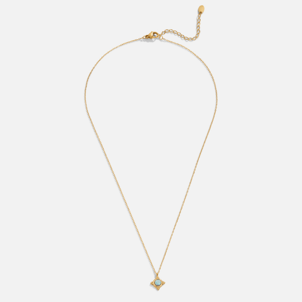 Vintage Blue Opal Pendant Necklace - Beautiful Earth Boutique