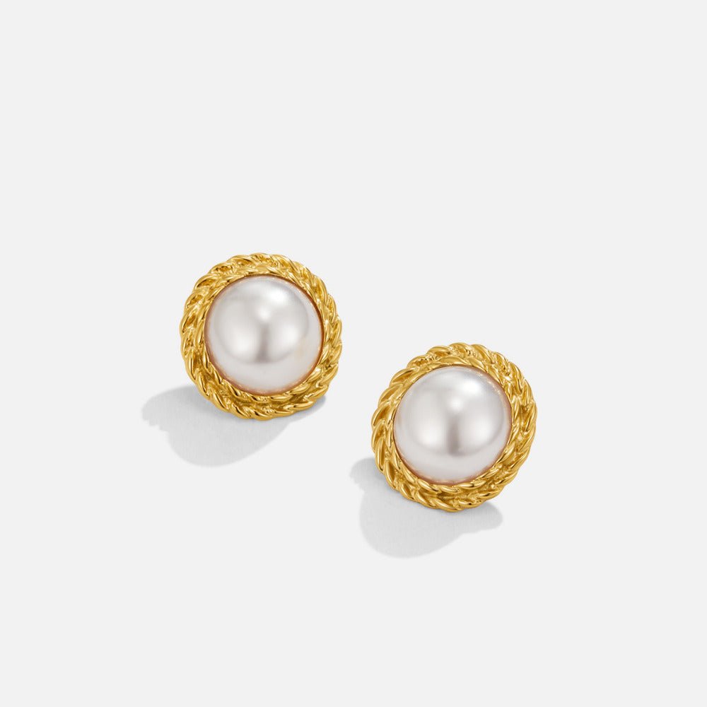 Vintage Monet Pearl Earrings - Beautiful Earth Boutique