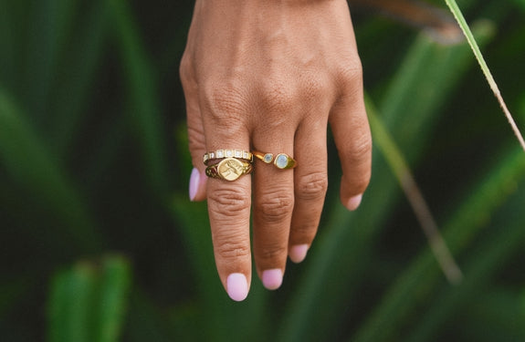 Celine Geometric Gold Bangle - Beautiful Earth Boutique