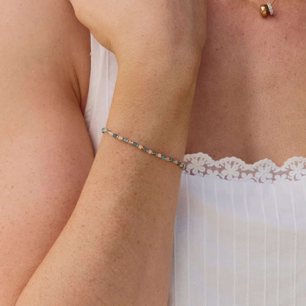 Alashan Blue Bead Bracelet