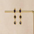 Golden Iridescent Pearl Drop Earrings