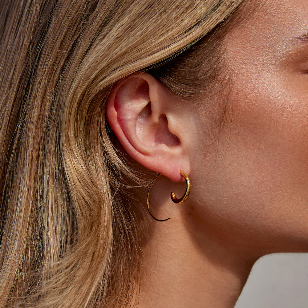 Luca Spiral Hoop Earrings - Beautiful Earth Boutique