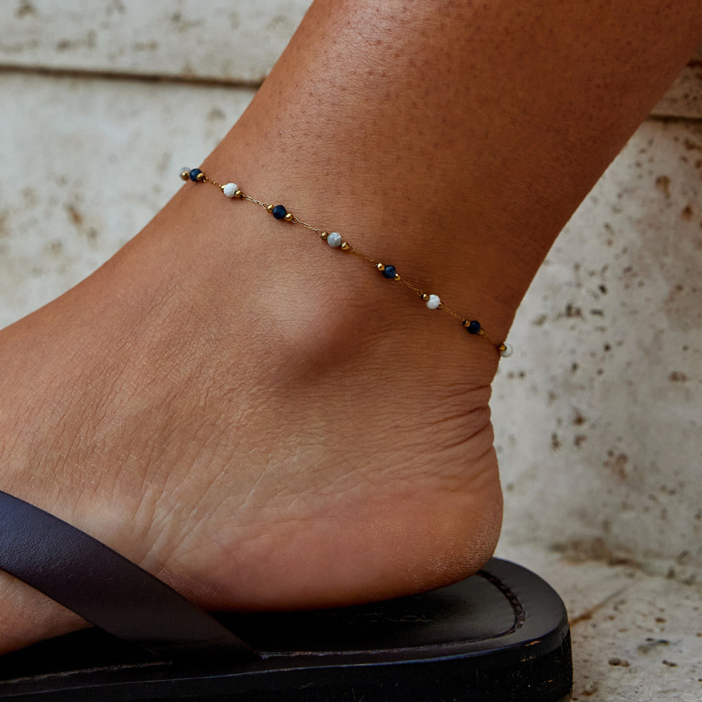 Lulu Natural Stone Anklet - Beautiful Earth Boutique