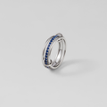 Silver Layered Kaili Blue Crystal Ring