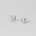 Silver Sunflower Stud Earrings