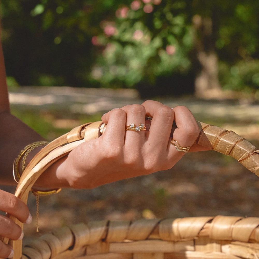 Tiny Petal Gold Ring