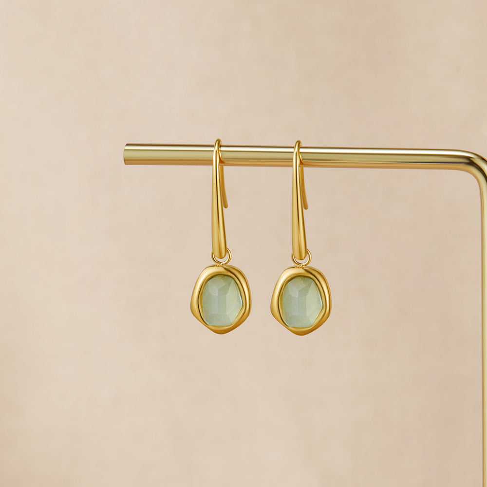 Vintage Aquamarine Drop Earrings
