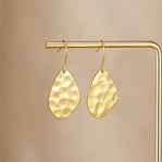 Amaya Hammered Gold Drop Earrings - Beautiful Earth Boutique