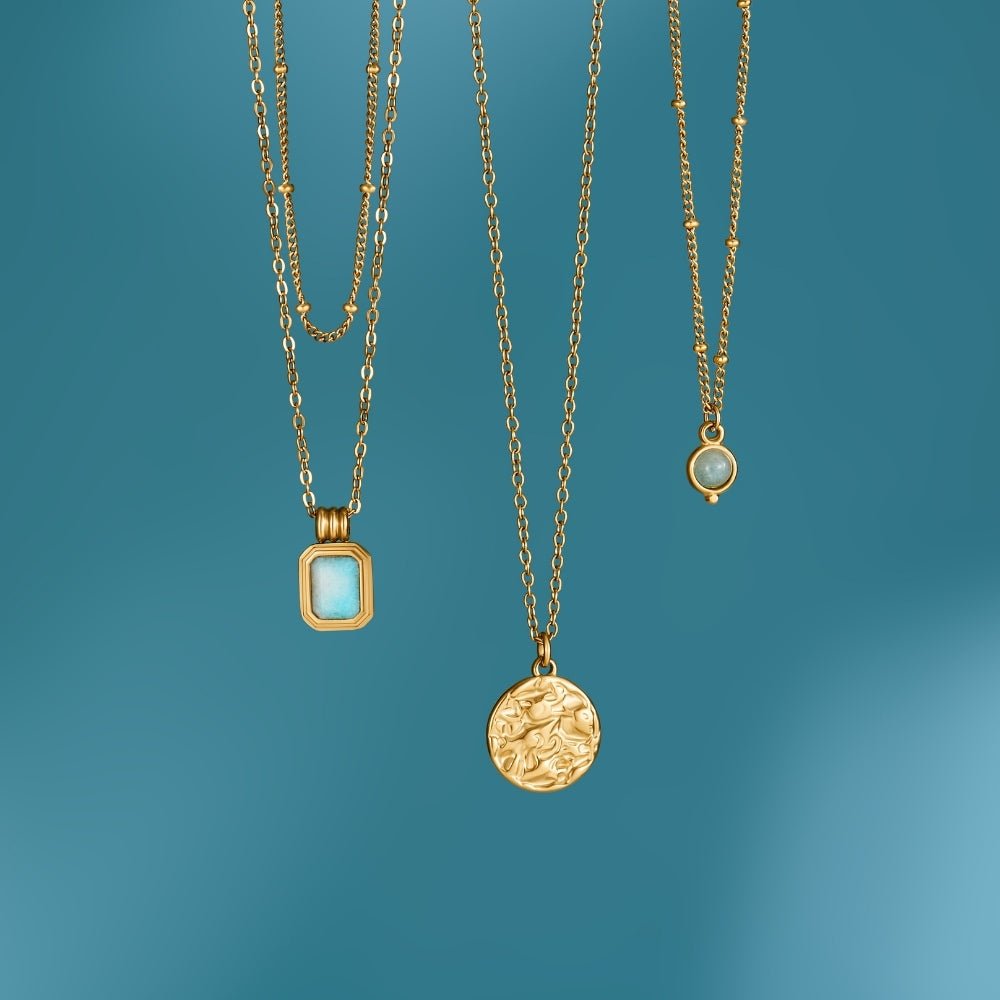 Aquamarine Gold Necklace - Beautiful Earth Boutique