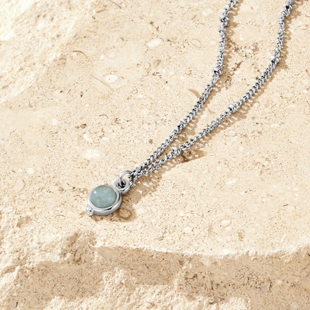 Aquamarine Silver Necklace - Beautiful Earth Boutique