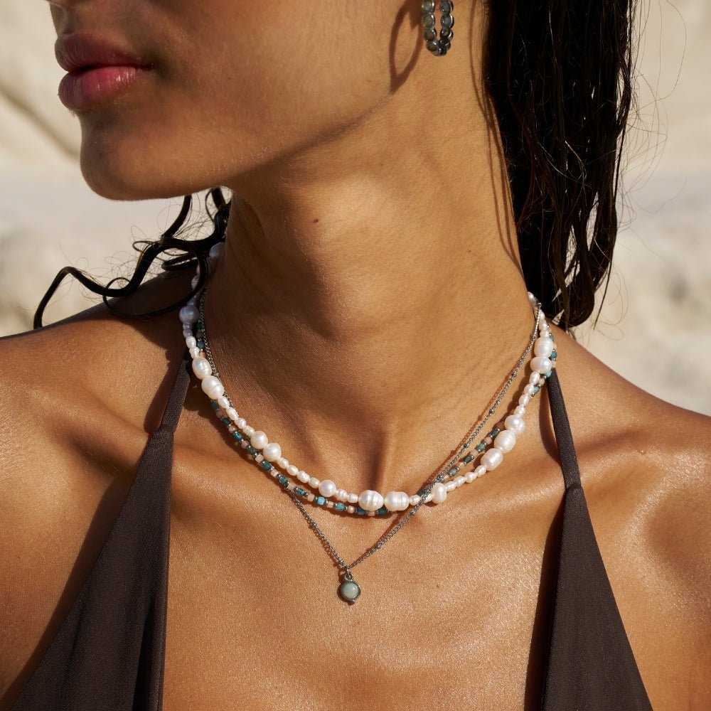 Aquamarine Silver Necklace - Beautiful Earth Boutique
