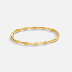 Ara Golden Bamboo Bangle - Beautiful Earth Boutique