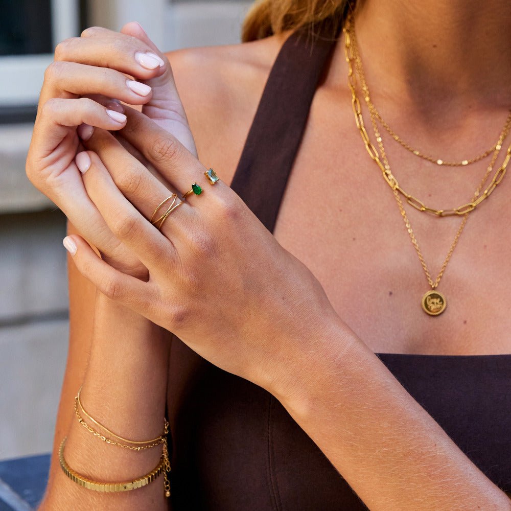 Aurora Aqua Green Crystal Ring - Beautiful Earth Boutique