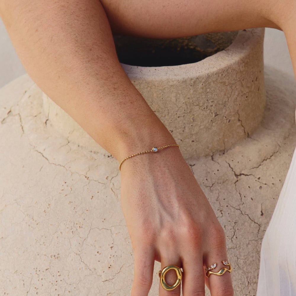 Beaded Gold Aurora Crystal Bracelet - Beautiful Earth Boutique