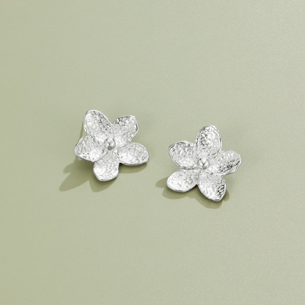Blooming Silver Flower Earrings - Beautiful Earth Boutique