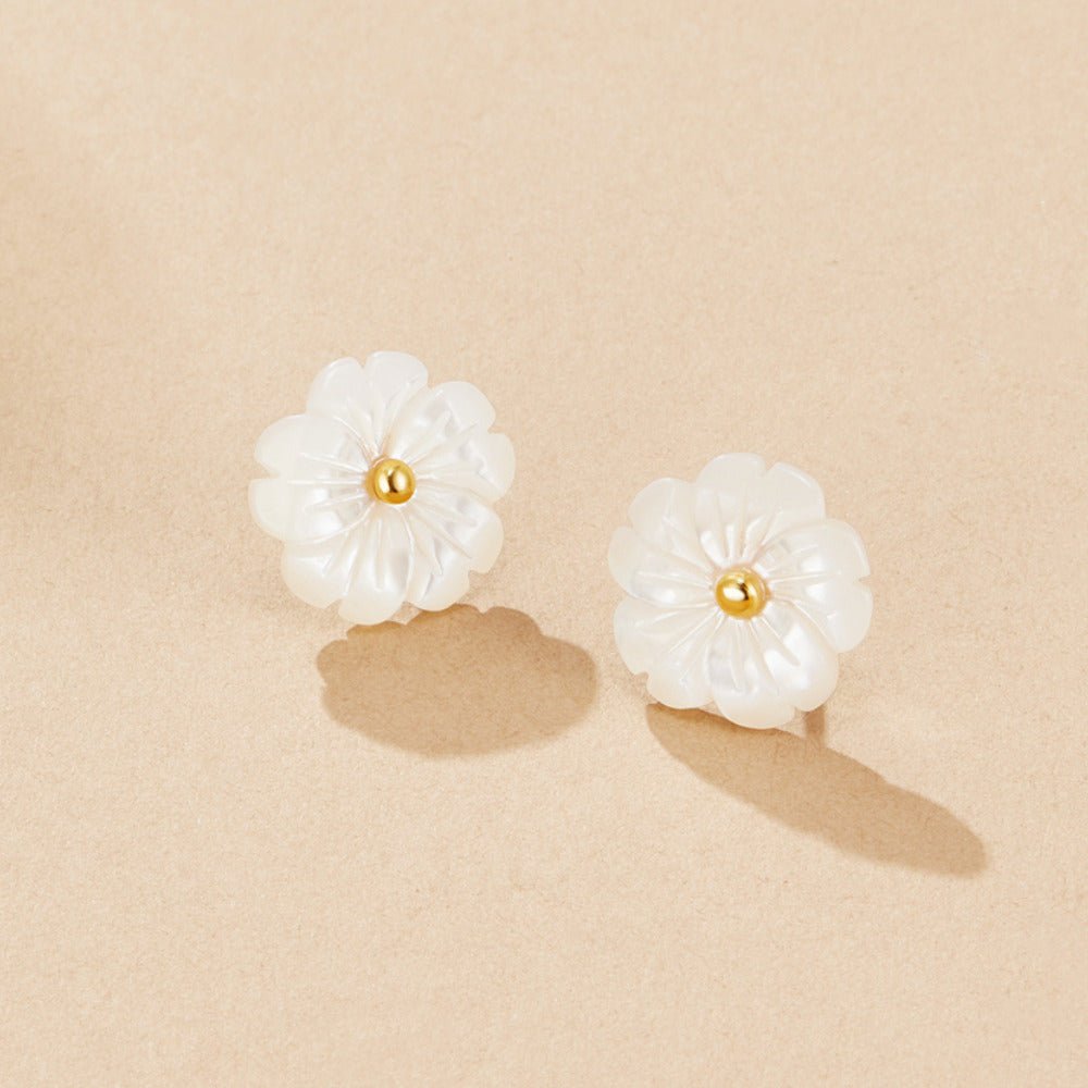 Blooming White Cherry Blossom Earrings - Beautiful Earth Boutique