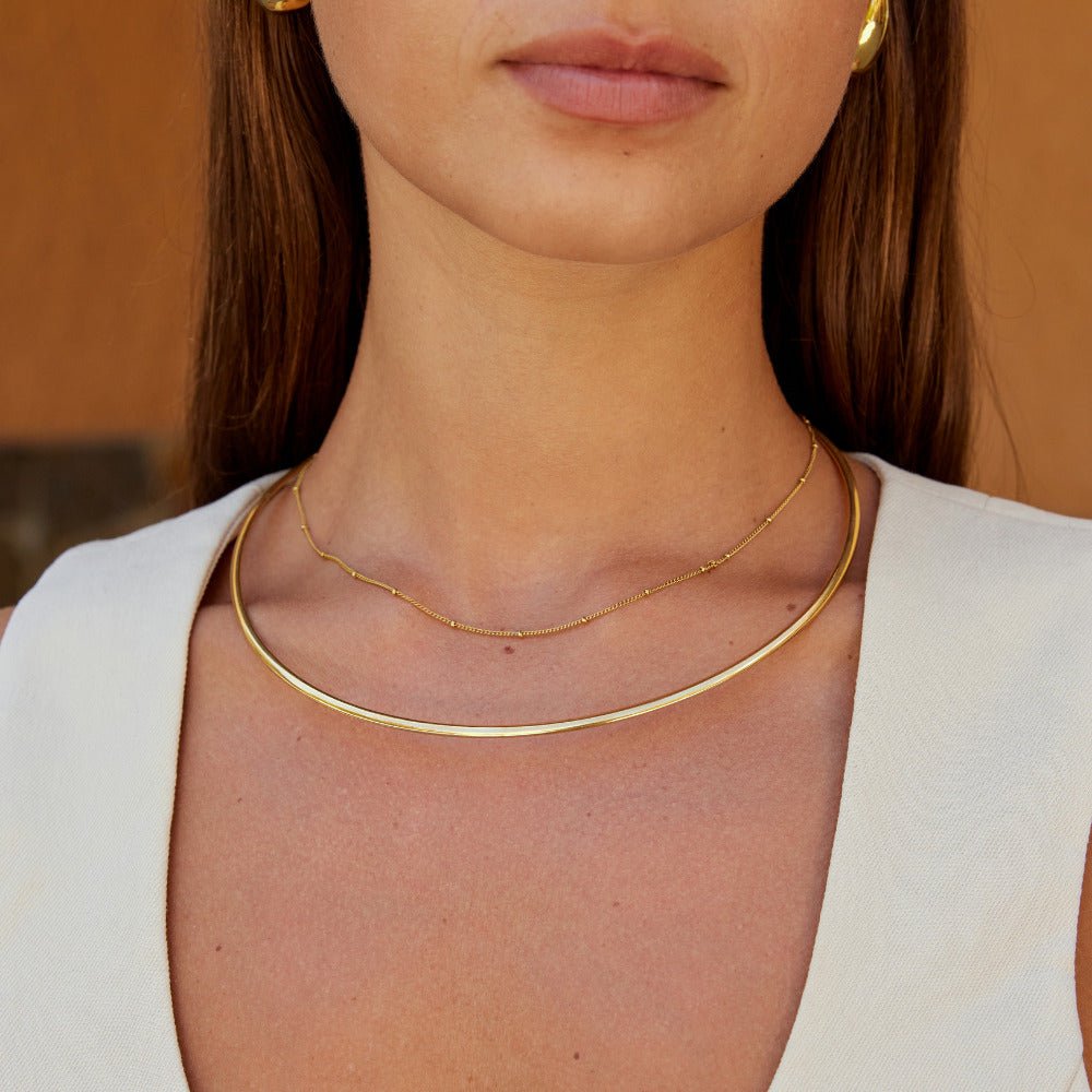 Dainty Gold Collar Necklace - Beautiful Earth Boutique