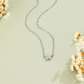 Elara Crystal Bloom Silver Necklace - Beautiful Earth Boutique