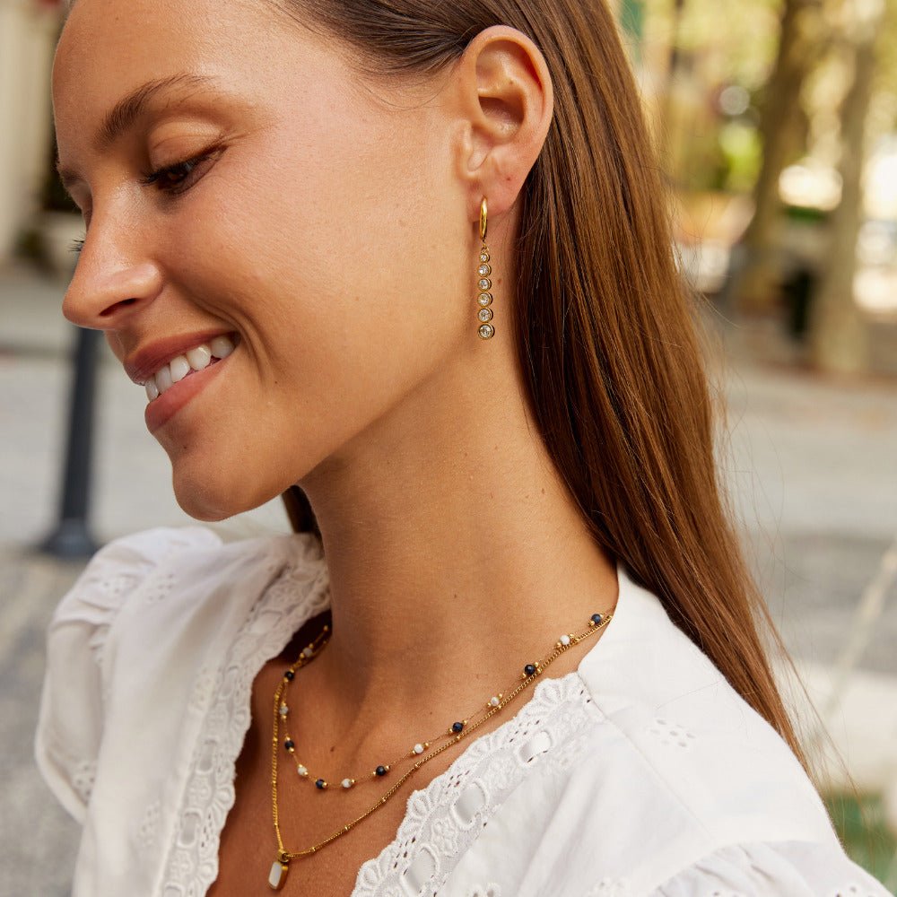 Emily Crystal Drop Earrings - Beautiful Earth Boutique
