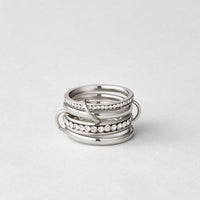 'Forever' Link Crystal & Silver Ring - Beautiful Earth Boutique