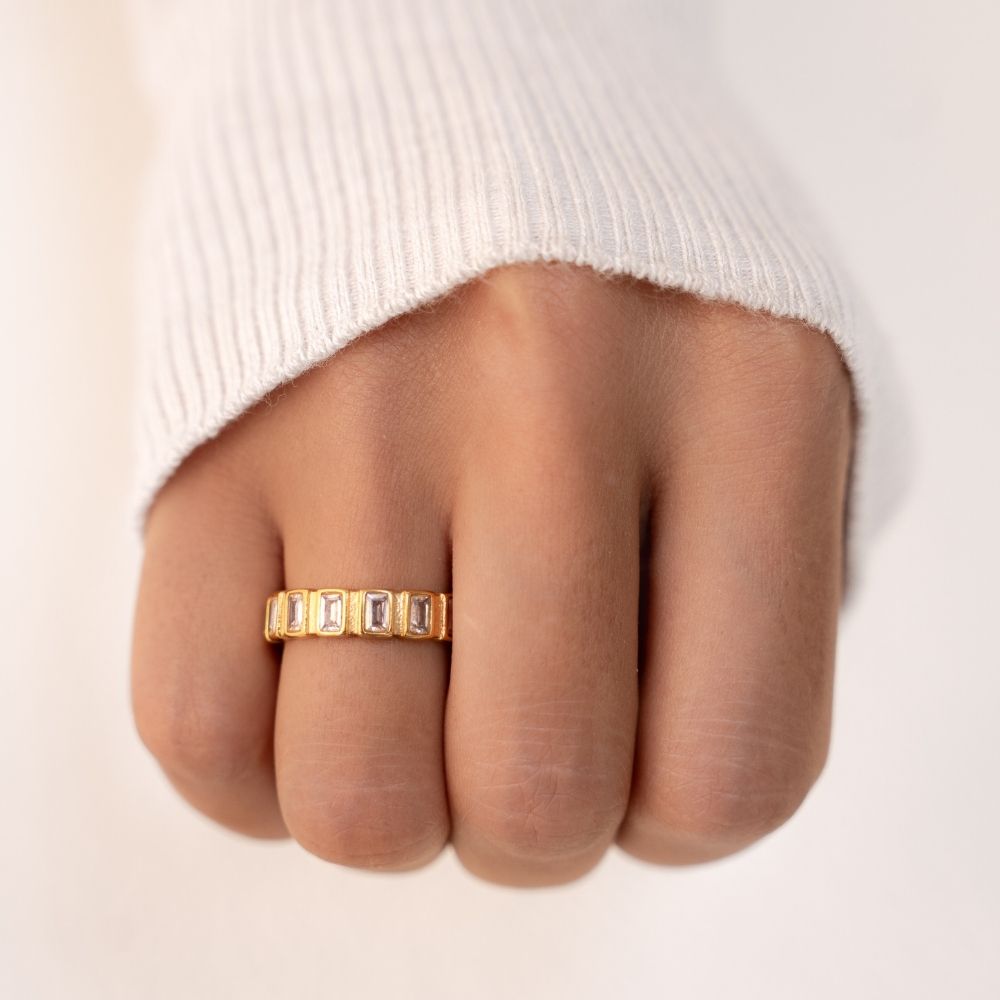 Gigi Square Crystal Ring - Beautiful Earth Boutique