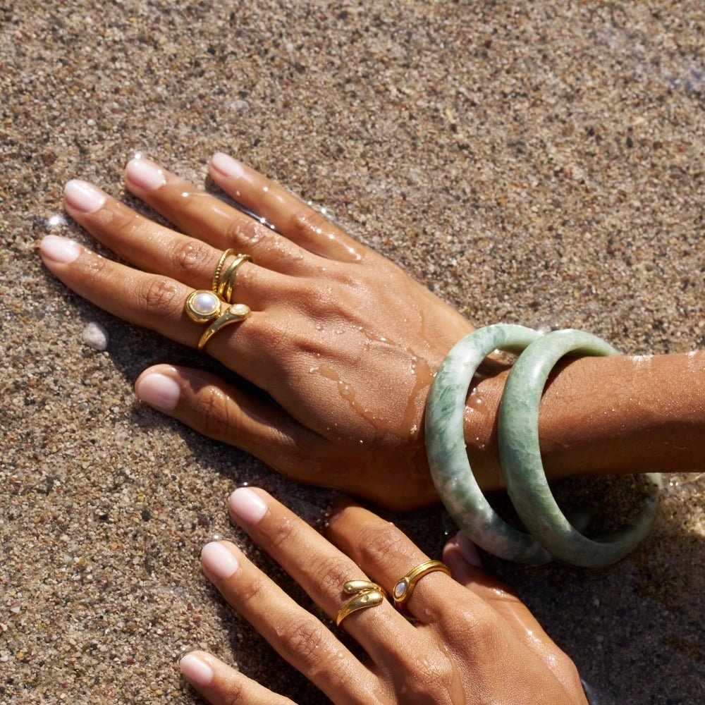 Gold Amara Pearl Wrap Ring - Beautiful Earth Boutique