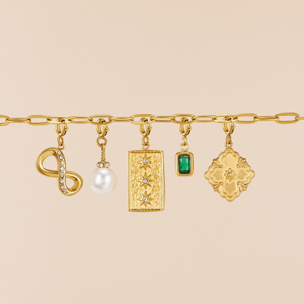 Golden Clover Leaf Charm - Beautiful Earth Boutique