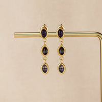 Golden Iridescent Pearl Drop Earrings - Beautiful Earth Boutique
