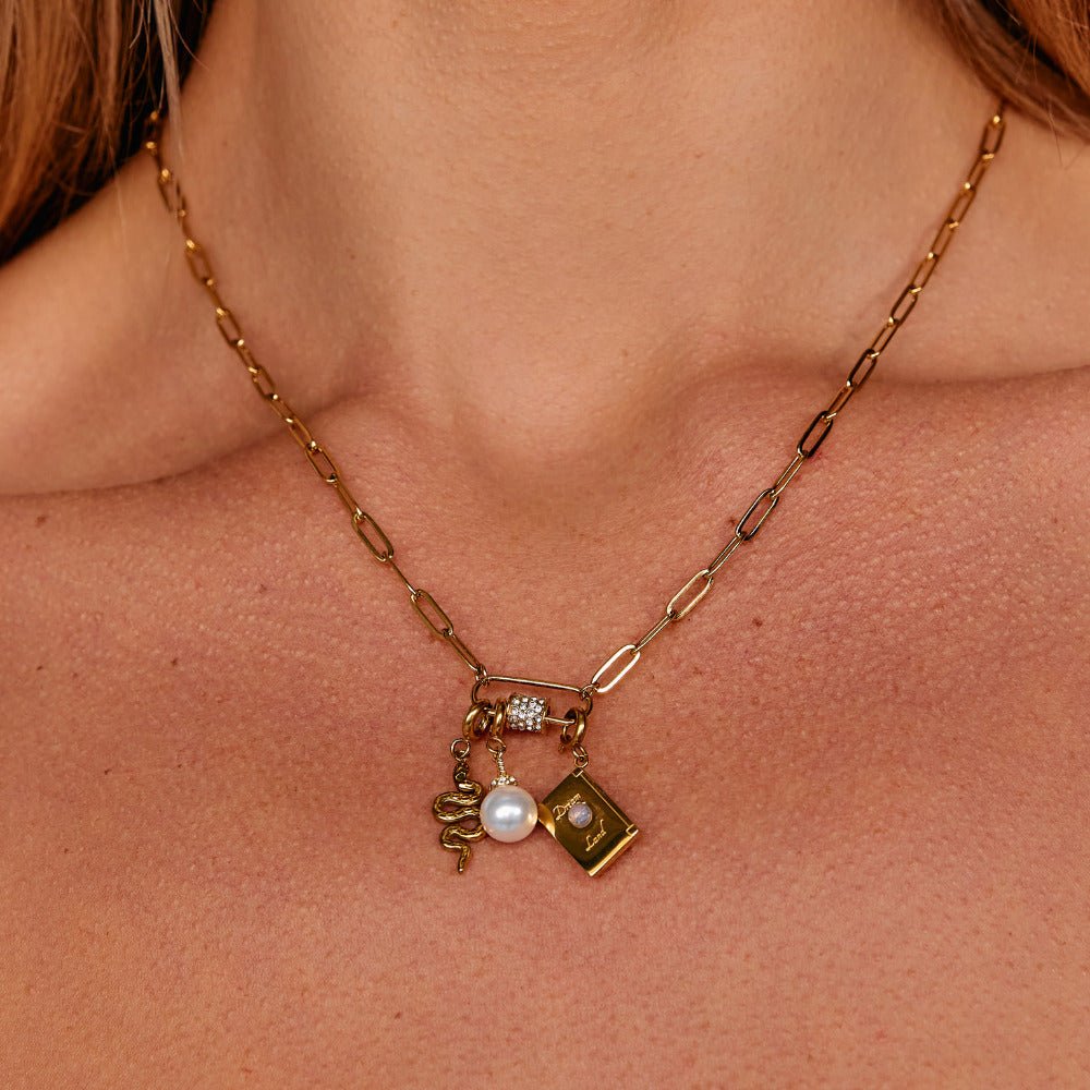 Golden Snake Charm - Beautiful Earth Boutique