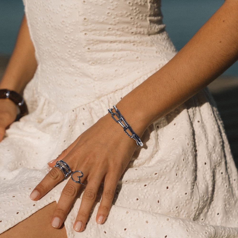 Jihan Chunky Silver Chain Bracelet - Beautiful Earth Boutique