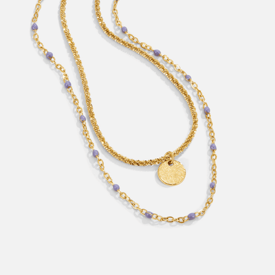 Lia Layered Gold Coin Bead Necklace - Beautiful Earth Boutique
