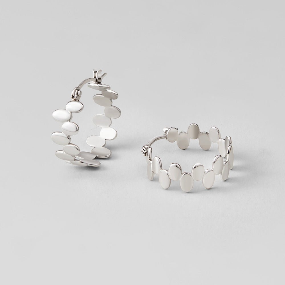 Link Monet Silver Hoop Earrings - Beautiful Earth Boutique