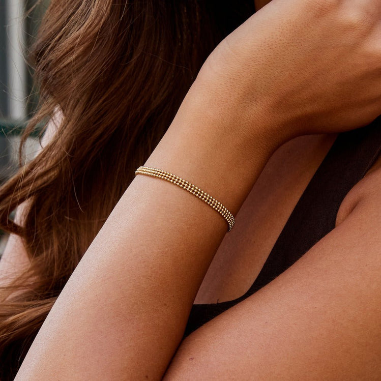Milan Gold Beaded Chain Bracelet - Beautiful Earth Boutique