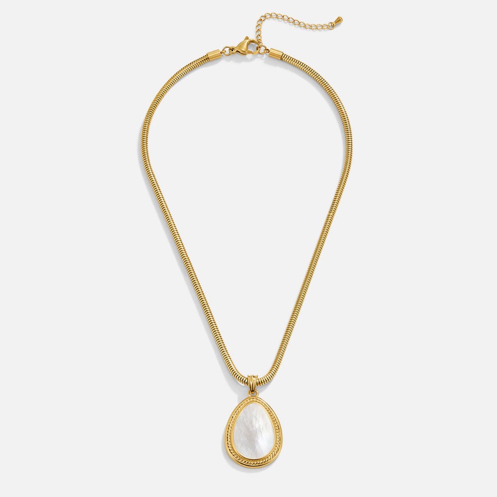 Mother of Pearl Teardrop Necklace - Beautiful Earth Boutique