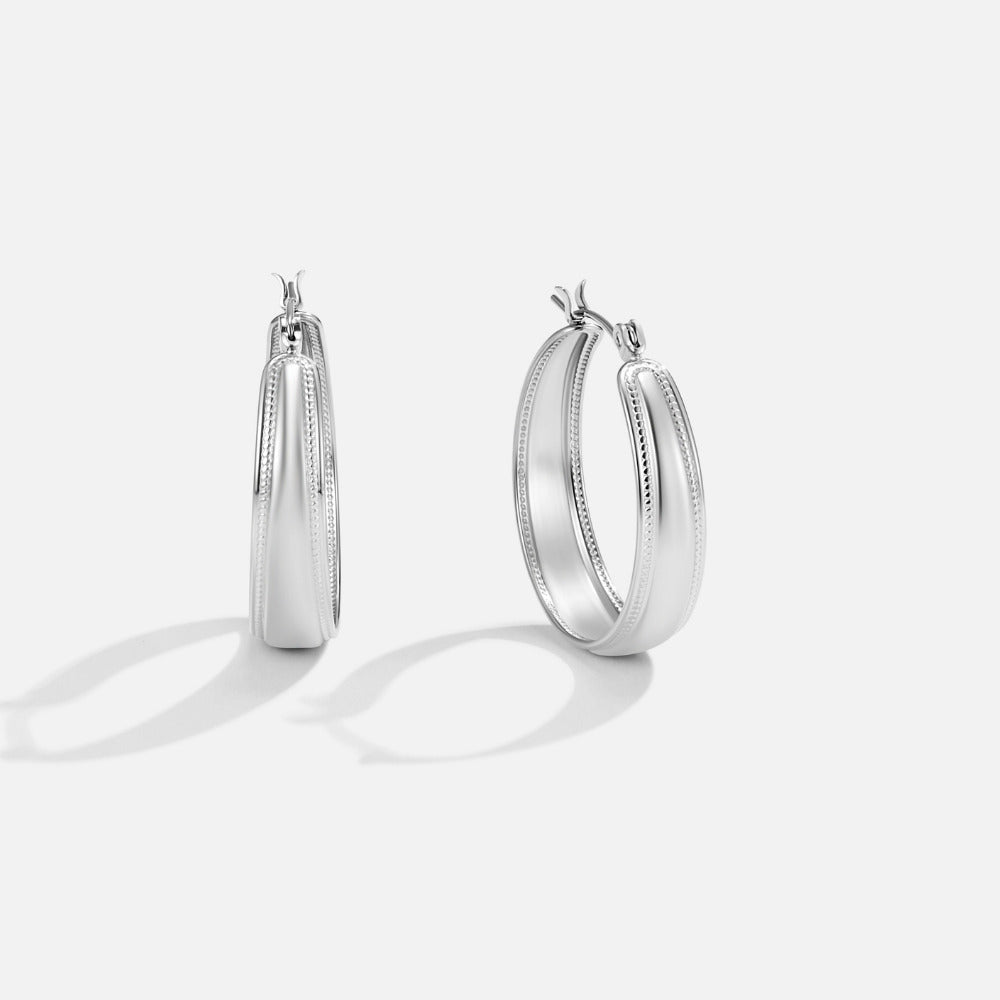 Orelia Silver Hoop Earrings - Beautiful Earth Boutique