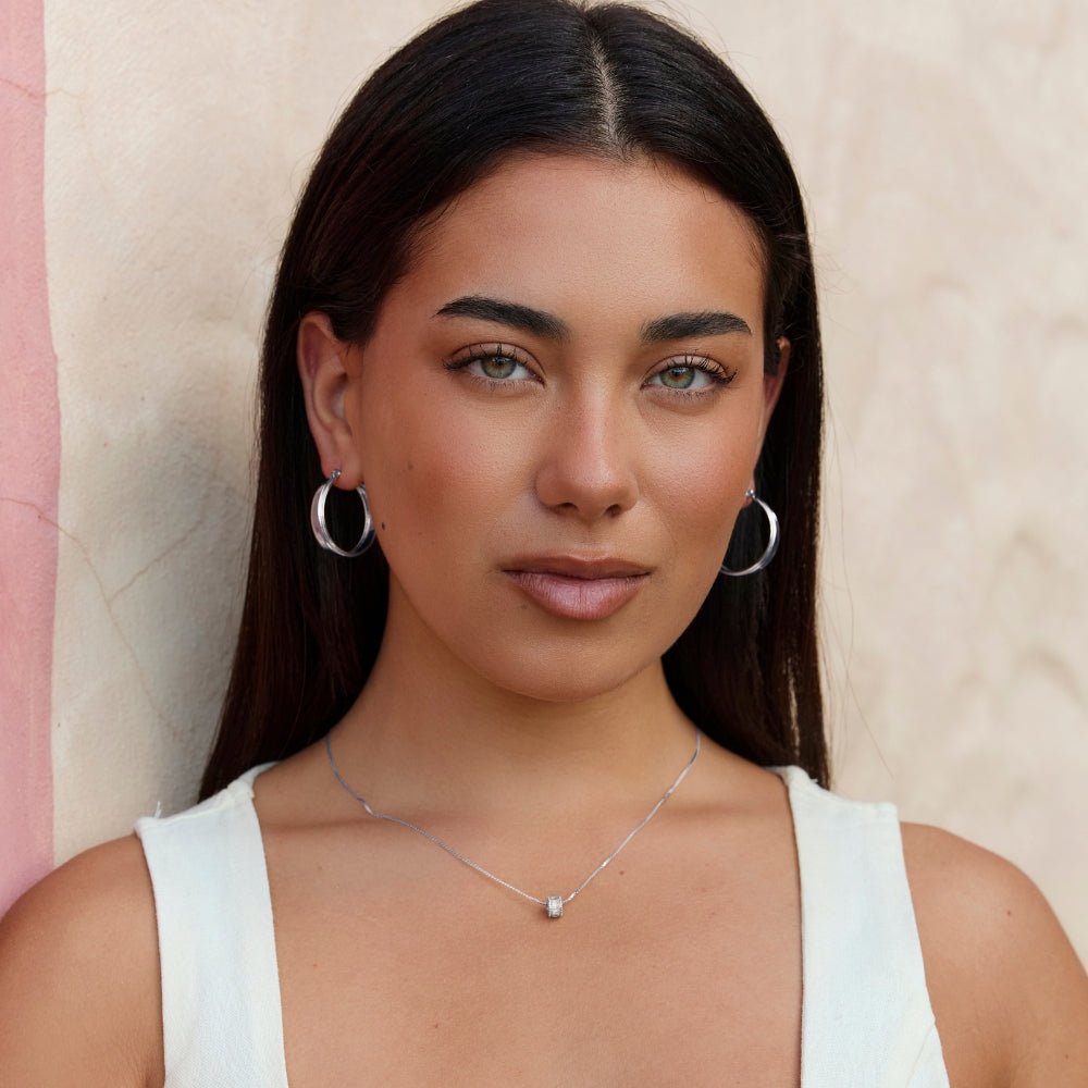 Orelia Silver Hoop Earrings - Beautiful Earth Boutique