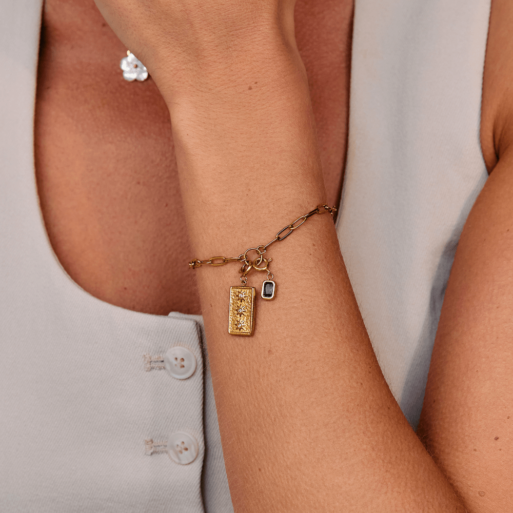 Pia Chain Link Charm Bracelet - Beautiful Earth Boutique