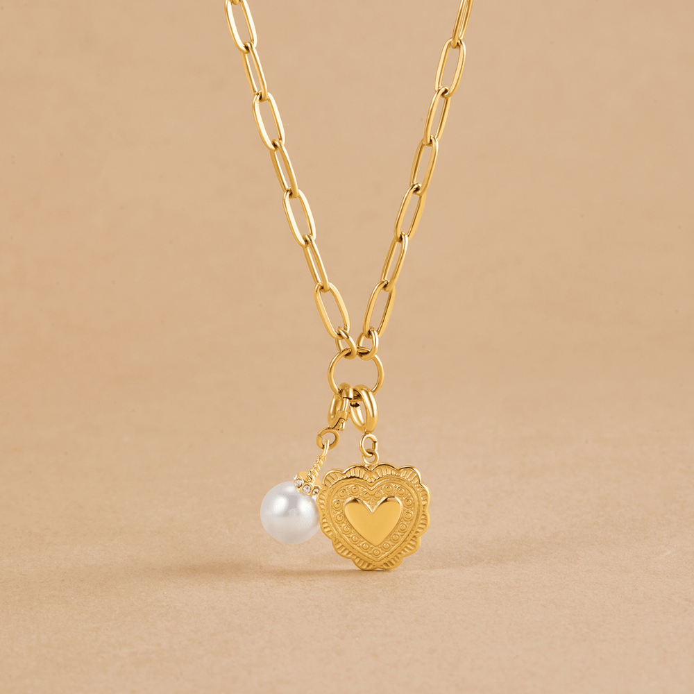 Pia Chain Link Charm Necklace - Beautiful Earth Boutique