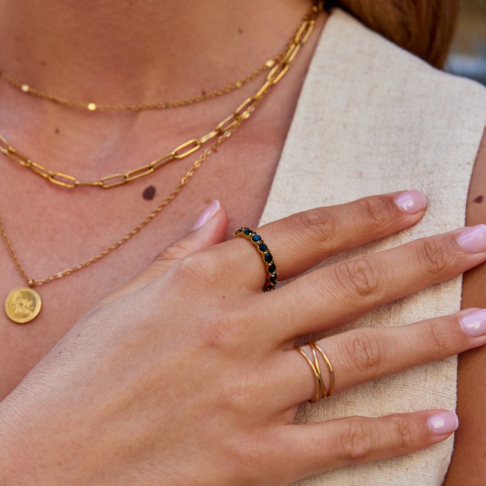 Sapphire Beauty 18k Crystal Ring - Beautiful Earth Boutique